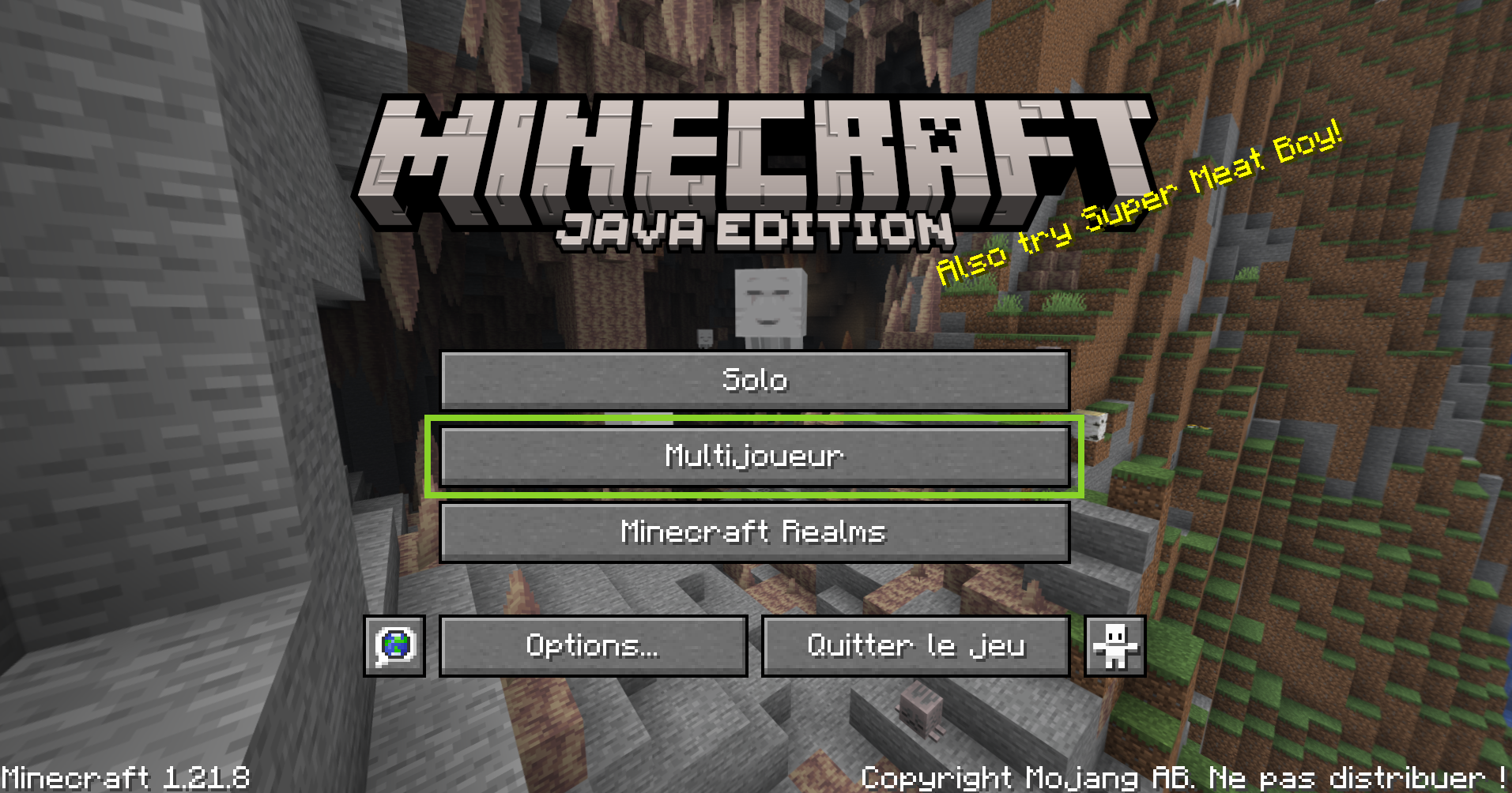 Illustration du lancement de Minecraft